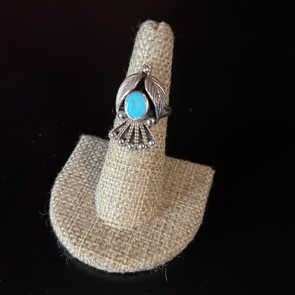 Western Sterling Turquoise ring ladies